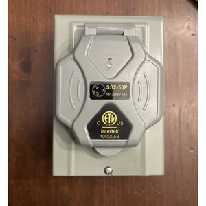 Intertek 50 Amp Generator Power Inlet Box 125/250vac Weatherproof SS2-50P